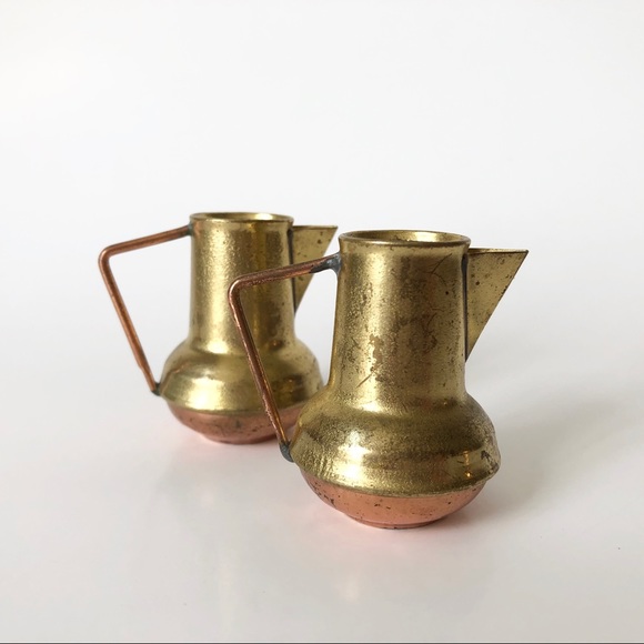 Vintage Other - Vintage Miniature Brass and Copper Pitchers